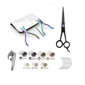 Juego de Pinzas para Extensiones de Cabello de Acero Inoxidable, Nuevo y en Oferta, con Herramienta de Gancho para Extensiones de Cabello - Product Image 1