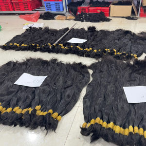 Extensions de cheveux humains vietnamiens non traités Pas de produits chimiques Un donneur unique Bundles droits en vrac Matière première Blanchiment des vagues - Product Image 1