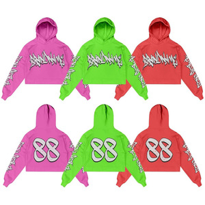 2025 sweats à capuche surdimensionnés unisexes 100% coton thermique 450 GSM sweats à capuche en molleton personnalisé sérigraphié sweats à capuche - Product Image 1