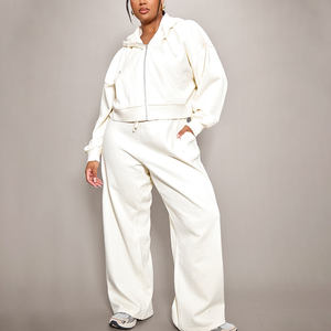 100% coton vente en gros sable 2 pièces OEM femmes premium sweat à capuche et pantalon de survêtement ensemble pleine longueur 2 pièces femmes ensemble survêtement ensemble - Product Image 1