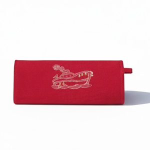 Étui à lunettes de soleil artisanal |   Étui à lunettes en tissu de qualité supérieure, broderie à la main, fermeture à rabat sécurisée, doublure douce, portable et protecteur - Product Image 1