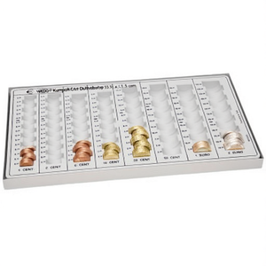 WEDO Kompakt Geldzhlbrett 33,3 X 3,1 X 18,3 cm EUR Desktop <b>Drawer</b> Organizer 1 Cent 2 Cent 5 Cent 10 Cent 20 Cent 50 Cent 1 - Product Image 2