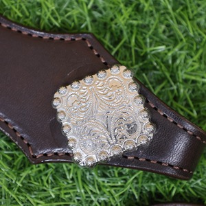 Têtière et harnais de cheval en cuir brun faits à la main - Style gladiateur - Product Image 2