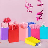 Bolsas de Regalo Corporativas de Papel Coloridas con Asas Retorcidas, Logotipo Personalizado, Embalaje para Fiestas, Ecológicas, 4 Colores, 14+ Años