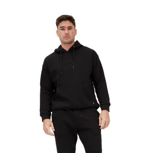 100% algodón para hombre personalizable peso pesado pulóver Sudadera con capucha invierno sólido estampado patrón polar en blanco sudadera térmica con capucha - Product Image 1