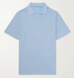เสื้อผ้าลำลองแฟชั่นสปอร์ตผู้ชายปี 2025 พิมพ์โลโก้ตามสั่ง ผ้าถัก 100% คอตตอน ป้องกันรอยยับ แขนสั้น - Product Image 5