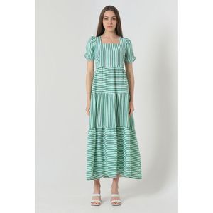 Vestido Largo Casual a Rayas Esmeralda Topshow, Producto al por Mayor - Product Image 5
