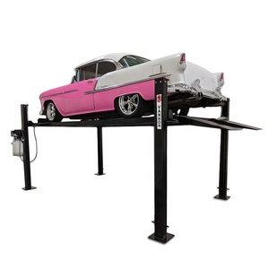 Meilleure vente palan de stationnement de voiture double à quatre poteaux ascenseur hydraulique de stationnement de voiture à 4 poteaux - Product Image 5