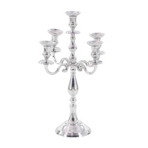 Tall Size Metal 5 Arms <b>Candelabra</b> for Home and Wedding Decoration Silver Finished Floor <b>Candelabra</b> Handicrafts - Product Image 6
