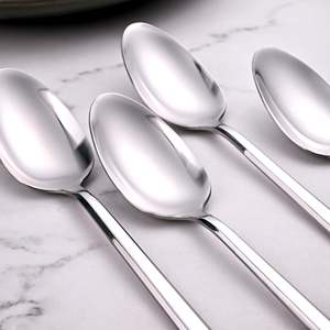 Juego de Cucharas de Acero Inoxidable de Diseño Moderno Sleekline, 4 Utensilios Ecológicos Aptos para Lavavajillas para Degustación en Cocina y Fiestas, Acabado Espejo 10ml - Product Image 3