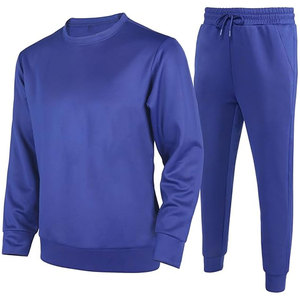 High Quality Men's Winter Printed Casual Pullover Solid Color Sports Long Sleeve Two-Piece Tracksuit - Product Image 6