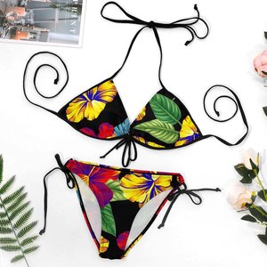 Sexy traje de neopreno Bikini de manga larga de cintura alta recubierto de titanio Multicolor colorido sin espalda ligero traje de neopreno - Product Image 5