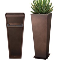 Top Trend ing anpassbare Logo Metall Pflanzer verzinkt hoch konisch Blumentöpfe Dekoration Hochzeit Home Indoor Outdoor