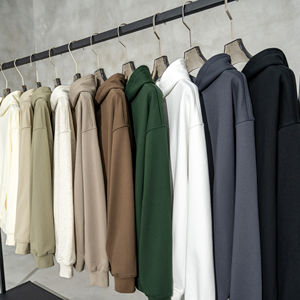 Vêtements de rue en relief personnalisé poids lourd tricoté coupe et couture coton sweats à capuche surdimensionnés unisexe de haute qualité anti-rétrécissement à capuche - Product Image 4