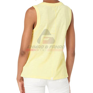 Camisetas sin mangas para mujer personalizadas con el último diseño, camisetas transpirables de estilo informal con logotipo a la venta - Product Image 2