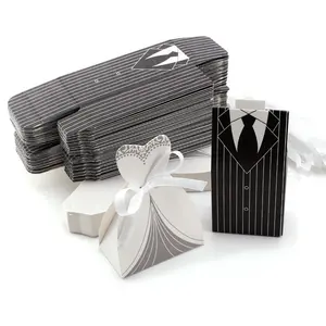 Favor Bride and Groom Candy Box Hot Sale Party Wedding Gift Paper Sugar Chocolate Folding Boxes Wintop