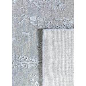 Alfombra de Lana y Seda de Bambú Anudada a Mano con Diseño Floral del Lejano Oriente, Gris y Negro-Srb(774) para Uso Doméstico - Product Image 5