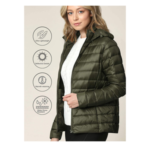 Chaqueta acolchada de burbujas para mujer, chaqueta de invierno cálida sin capucha, personalizada, superventas - Product Image 3