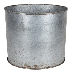 HearthHarvest Aged Zinc Planter with Decorative Farmhouse Look for Home Garden Antique Metal Flower Pot for Decorative Use - Product Image 4
