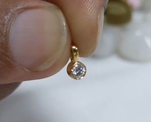 ของขวัญที่ดีที่สุดสำหรับผู้หญิง0.10 CT รอบห้องปฏิบัติการตัดเพชรชุดฝาทอง14K สีเหลืองสำหรับสวมใส่ในชีวิตประจำวัน - Product Image 2