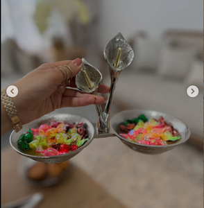 Bol rond en métal thème floral pour fruits et ornements Bol en métal pour décoration de table et de salon Bol décoratif en métal - Product Image 4