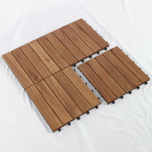 Baldosa de Madera de Acacia con 5 Listones Diseñada para Pisos Exteriores Superficie Duradera y Aspecto de Madera Natural - Product Image 1