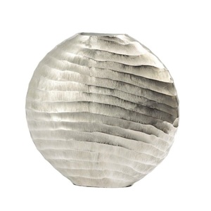 Florero con acabado brillante de latón para decoración, mesa de hogar, cuenco y jarrones decorativos de lujo para oficina - Product Image 4