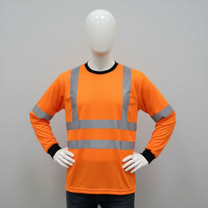 เสื้อแจ็คเก็ตทำงานแบบสะท้อนแสงสำหรับผู้ชาย เสื้อผ้าเซฟตี้แบบยูนิเซ็กซ์ มองเห็นได้ชัดเจน ผลิตจากโพลีเอสเตอร์ 100% - Product Image 1