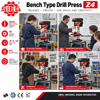 Perceuse à colonne SIEG Z4 20 mm 750 W 16 vitesses, broche MT2, table inclinable, 220-240 V pour atelier, éducation, GS CE RoHS