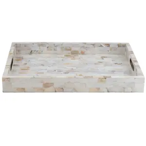 Nuevo diseño Madre de perla y bandeja de madera para servir la comida Nueva bandeja de madera para fregona en precio al por mayor Nueva última fregona - Product Image 6