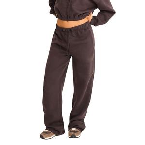 High Quality Relaxed Fit Zipper Tracksuit for Women <b>Zip</b> Up Crop <b>Sweatshirt</b> With Pant Women Cotton Fleece Tracksuit - Product Image 5