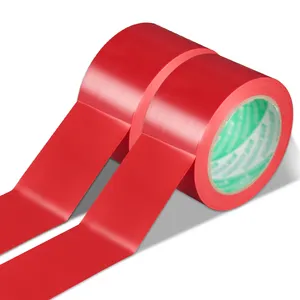YOUJIANG pita tujuan umum merah pita peringatan pipa PVC pita penanda lantai untuk menandai kabel