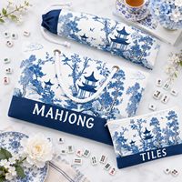 Tas Travel Mahjong Amerika, Tas Jinjing, Tas Pembawa, Aksesoris Mahjong Lucu, Tas Penyimpanan Rak Mahjong, Tas Jinjing
