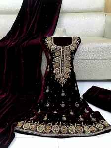 Ropa Étnica Punjabi de India y Pakistán para Mujer, Traje Anarkali Salwar Kameez con Trabajo a Mano para Mujer - Product Image 3