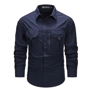 Camisa de Manga Larga para Hombre, Nueva Colección 2025, Protección UPF 50+, Transpirable, Antibacteriana, con Botones, Múltiples Bolsillos, 100% Poliéster, Tallas Grandes - Product Image 2
