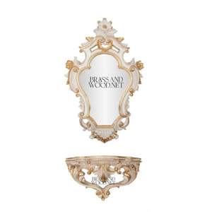 Consola de Pared Clásica de Lujo con Espejo Ornamentado - Product Image 1