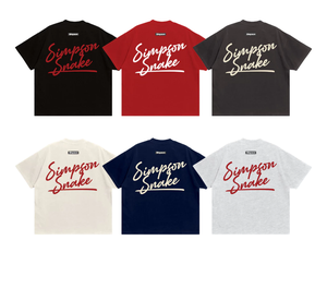 Unisex 100% algodón Boxy Tatami camiseta de gran tamaño con patrón de grafiti bordado 260g peso de tela para hombres y mujeres - Product Image 1