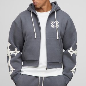 Vente en gros de survêtements tendance à logo imprimé personnalisé pour hommes, vêtements de ville très exigeants, survêtements pour l'hiver, tissu respirant - Product Image 4