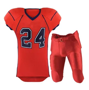 El más Popular, cómodo, transpirable, de secado rápido, uniforme de fútbol americano para adultos, conjunto de ropa deportiva de manga corta, nombre del equipo personalizado - Product Image 4