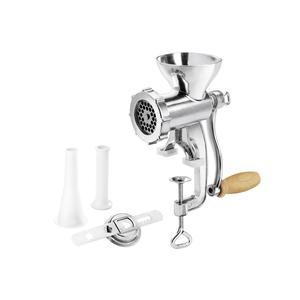 METALTEX Hachoir à viande et trancheuse 5-en-1 avec accessoire presse-biscuits, entonnoir à saucisses et poussoir en bois - Product Image 1