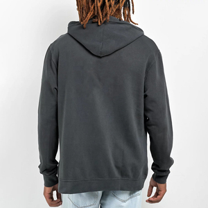 Sudadera con capucha de gran tamaño unisex 100% algodón personalizada con cordón gráfico de letras Impresión digital diseño liso con cremallera forrada - Product Image 5