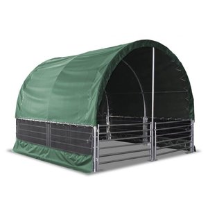 Abri pour bétail de 20 pieds x 20 pieds x 12 pieds, serre agricole de couleur verte - Product Image 1