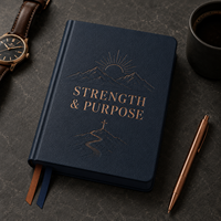 Carnet de prière LABON personnalisé A5, couverture rigide en PU bleu marine, pour l'étude biblique et la dévotion, pour hommes, cadeau d'église, OEM