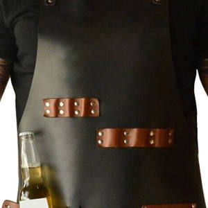 Matériau en cuir de conception personnalisée de qualité supérieure-Sangles réglables-Tablier de travail en cuir/Tabliers en cuir de couleur unie de toutes tailles - Product Image 3