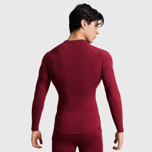 GA Men's Compression <b>Long</b> <b>Sleeves</b> <b>Undershirt</b> Maroon Color - Product Image 2