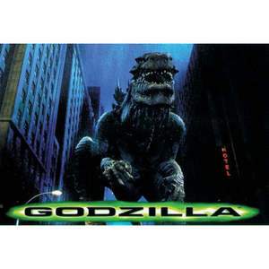 Carte postale Godzilla de style moderne en papier pour décoration murale - Product Image 1