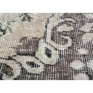 Tapis en laine noué à la main, rectangulaire, abstrait, à motif médaillon vert vintage, pour la maison, grand tapis de salon, tapis rectangulaire pour couloir - Product Image 3