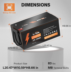 Batterie LiFePO4 de qualité supérieure 2025 LiTm 24V 200Ah - Contrôle intelligent par BMS - Pour une alimentation fiable, prête à être expédiée - Product Image 2