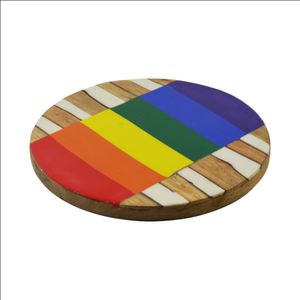 Posavasos reutilizable de alta calidad, posavasos para bebidas de café Love is Love, resistente al calor, con taza de arcoíris, LGBTQ - Product Image 1