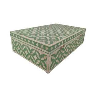 กล่องใส่เครื่องประดับมุกแท้ของราชวงศ์กล่องสี่เหลี่ยมฝังเรซินแฮนด์เมดจัดงานเทศกาลของขวัญ - Product Image 4